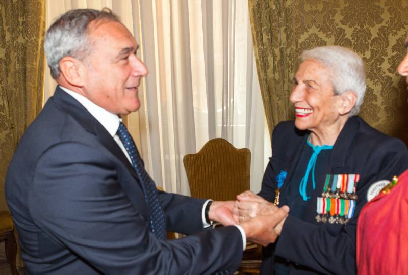 Il Presidente Grasso incontra la Signora Maria Pia Fanfani