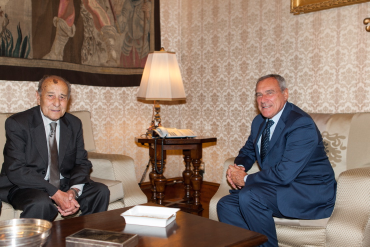 Il Presidente Grasso incontra Isacco Levi