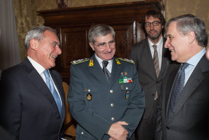 Il Presidente del Senato incontra il Comandante Generale della Guardia di Finanza, Saverio Capolupo, e il Vice Presidente della Commissione Europea, Antonio Tajani