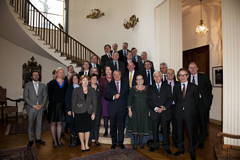 Il Presidente Pietro Grasso con gli Ambasciatori dei Paesi dell'Unione europea