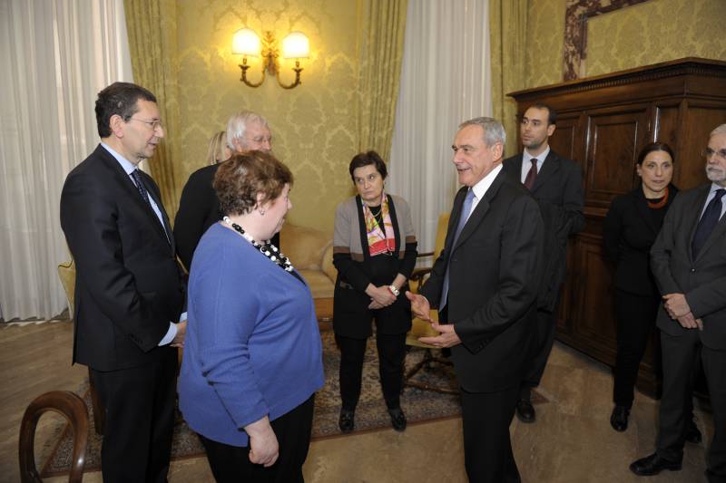 L'incontro tra il presidente Grasso e la presidente De Biasi
