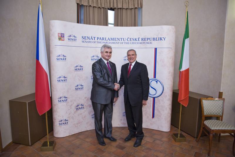 Il Presidente del Senato Pietro Grasso incontra il Presidente del Senato della Repubblica Ceca, Milan Štěch