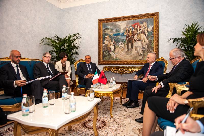 Il presidente Grasso ha incontrato il presidente del parlamento albanese Ilir Meta
