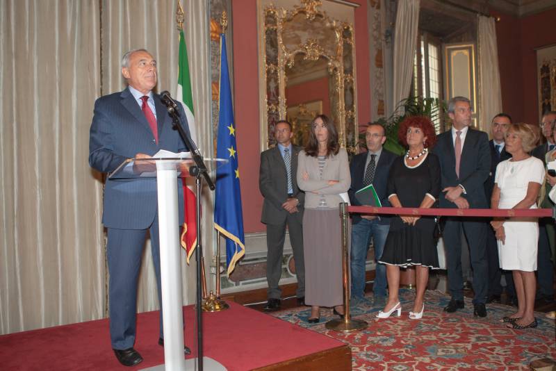 Il presidente Grasso ha replicato al discorso della rappresentante della stampa parlamentare