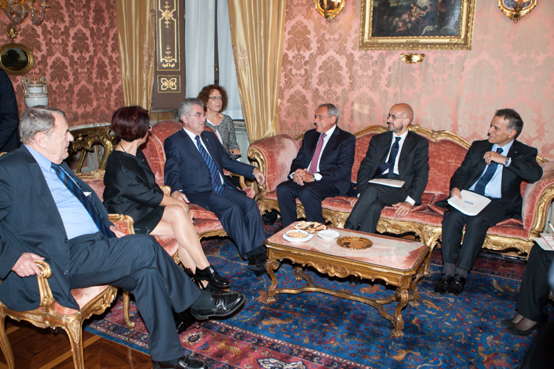 Il colloquio tra il Presidente Grasso e il Presidente Heinz Fischer.