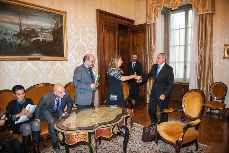 Il saluto del presidente Grasso ai rappresentanti delle associazioni italiane facenti parte del C. R. C.