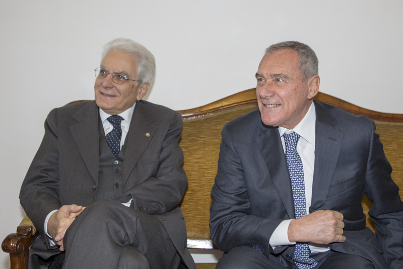 Il Presidente Grasso con il Presidente della Repubblica, Sergio Mattarella.