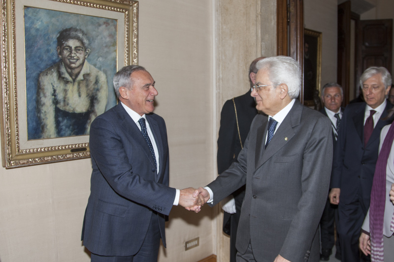 Il Presidente Grasso con il Presidente della Repubblica, Sergio Mattarella