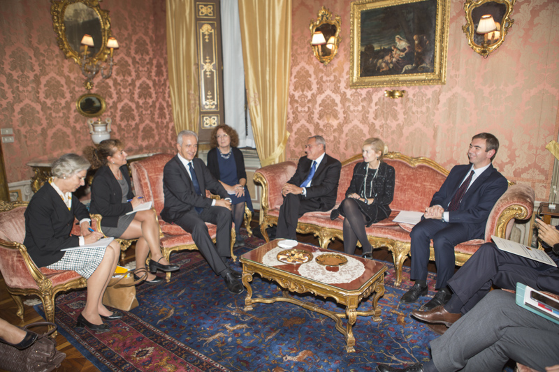 Il Presidente Grasso incontra il Presidente del Bundesrat, Stanislaw Tillich.