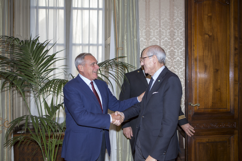 Il Presidente Grasso riceve il Prefetto Francesco Paolo Tronca.