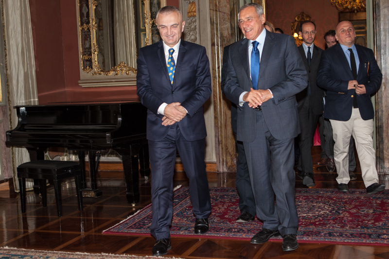 Il Presidente Grasso riceve in visita il Presidente del Parlamento di Albania, Ilir Meta.