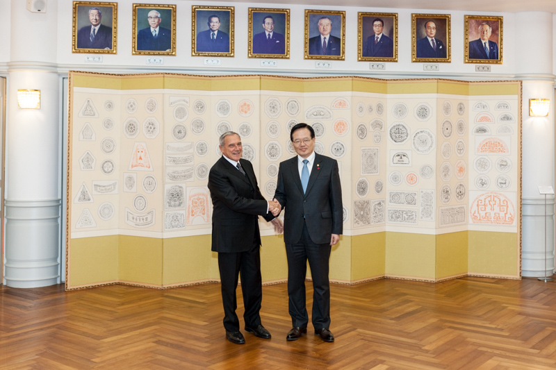 Il Presidente Grasso incontra il Presidente dell'Assemblea Nazionale coreana, Ghung Ui-hwa