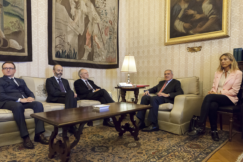 Il Presidente Grasso riceve in visita Piercamillo Davigo, Presidente dell'ANM e la nuova Giunta esecutiva.