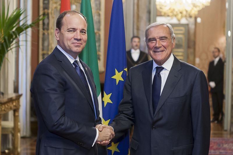 Il Presidente Grasso incontra il Presidente della Repubblica d'Albania, Bujar Nishani.