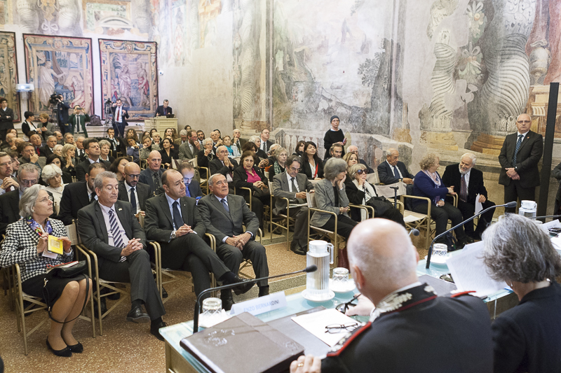 Il Presidente Grasso in Sala Zuccari, durante il convegno.