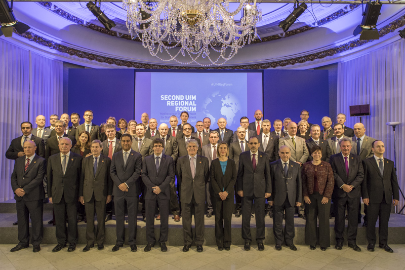 Le delegazioni partecipanti al Secondo Forum Regionale dell'Unione per il Mediterraneo (UpM) 