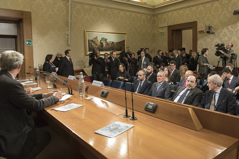 Il Presidente Grasso durante la presentazione della Biografia a fumetti della Senatrice Rite Levi Montalcini. (© Archivio fotografico, Senato della Repubblica)
