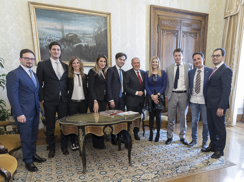 Il Presidente Grasso incontra una delegazione di giovani imprenditori della Confederazione italiana piccole e media industria privata - CONFAPI