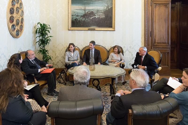 Il Presidente Grasso incontra una delegazione della Federazione Nazionale Stampa Italiana (FNSI).