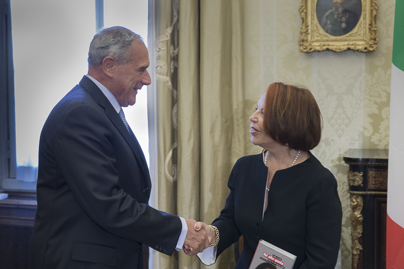 Il Presidente Grasso riceve Lella Golfo, Presidente della Fondazione Marisa Bellisario.