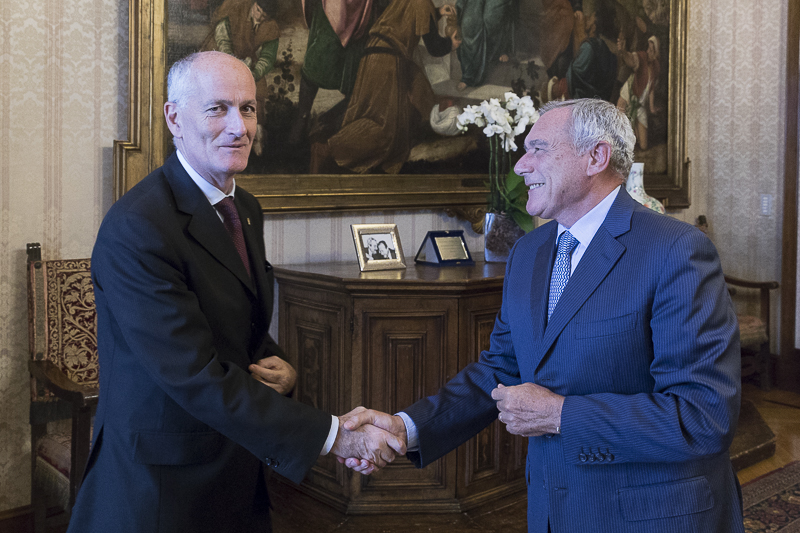 Il Presidente Grasso riceve il Capo della Polizia Franco Gabrielli.