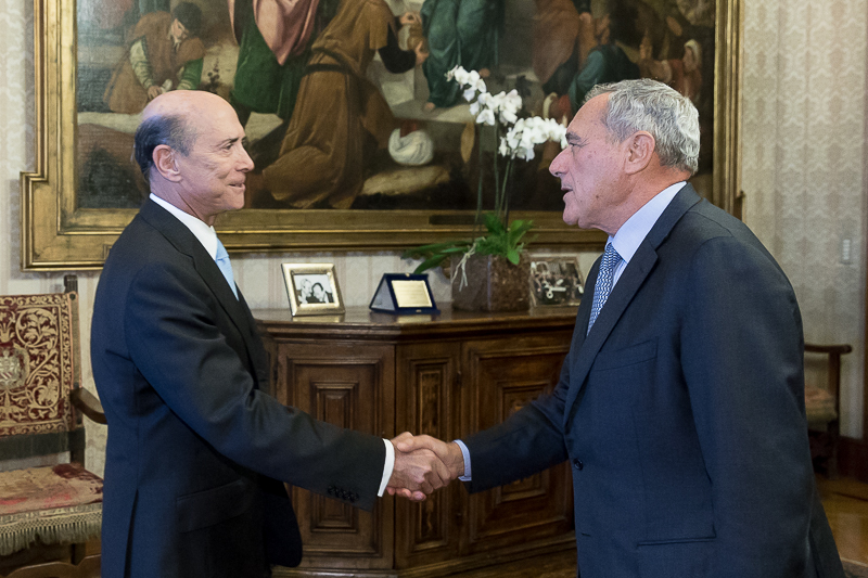 Il Presidente del Senato, Pietro Grasso, incontra l'Ambasciatore degli Stati Uniti d'America, Lewis Eisenberg.