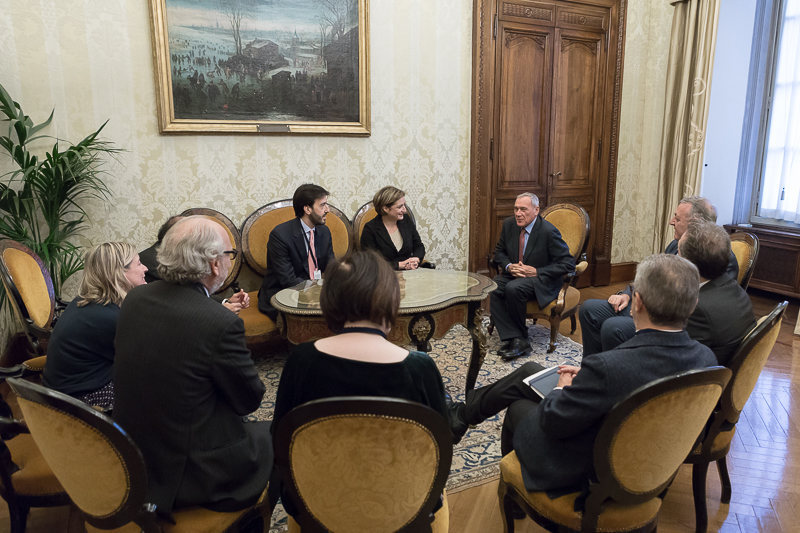 Il Presidente del Senato, Pietro Grasso, incontra una delegazione del comitato 