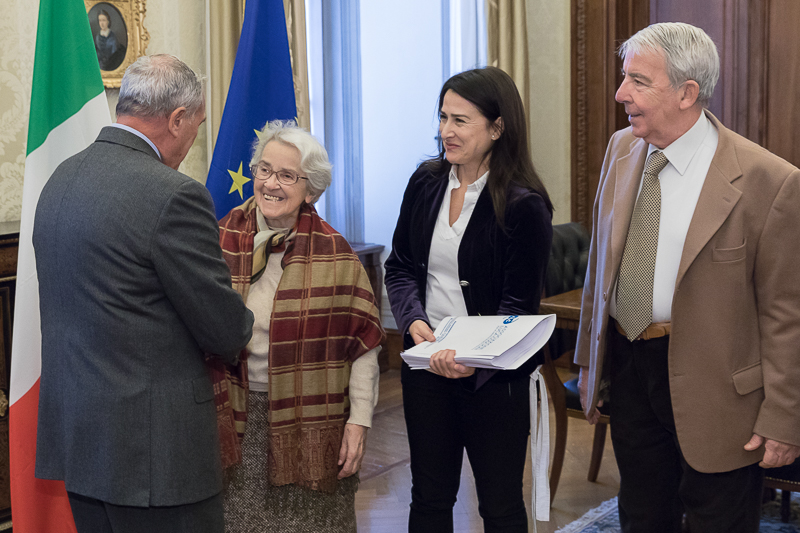 Il Presidente Grasso incontra Mina Welby, Co-Presidente dell'Associazione 