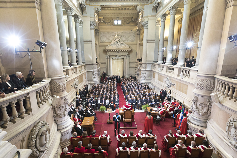 L'Aula Magna del Palazzo di Giustizia durante l'Assemblea Generale della Corte Suprema di Cassazione per l'inaugurazione dell'Anno giudiziario.