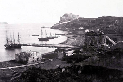 Il Castello di Diana a Baja nei pressi di Napoli, 1860 ca.