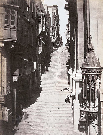 La Valletta. Strada S. Giovanni, 1860 ca.