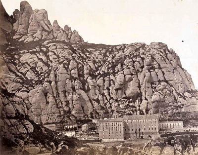 Monserrat. Veduta laterale del Monastero, 1860