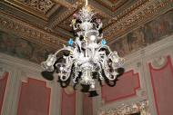 Palazzo Madama-Sala della Firma-Particolare del soffitto con lampadario