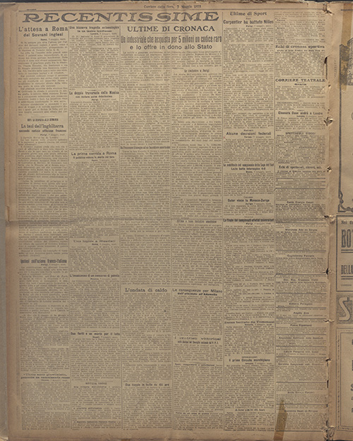 Corriere della Sera del 7 maggio 1923