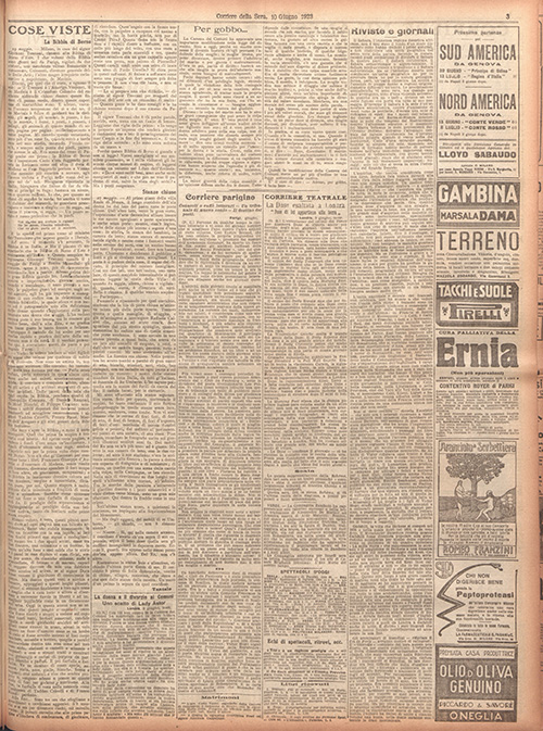 Corriere della Sera del 10 giugno 1923