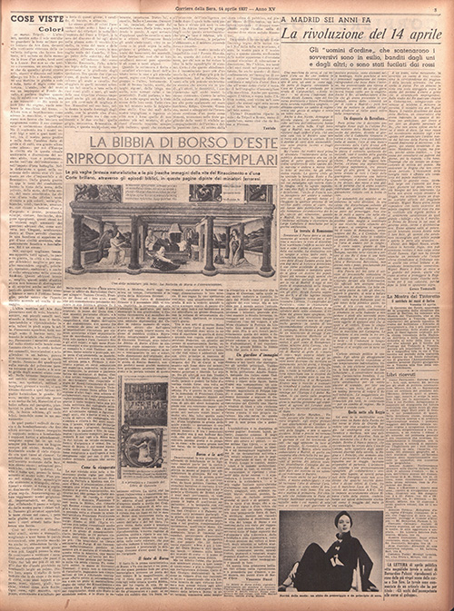 Corriere della Sera del 14 aprile 1937