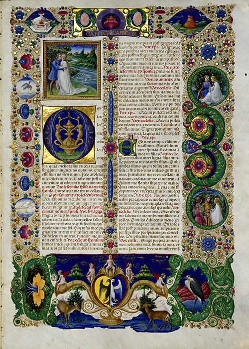 Foglio iniziale del Cantico dei Cantici