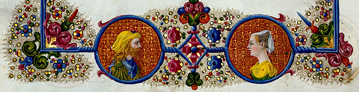 Particolare del codice miniato