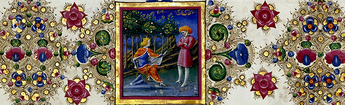 Particolare del codice miniato