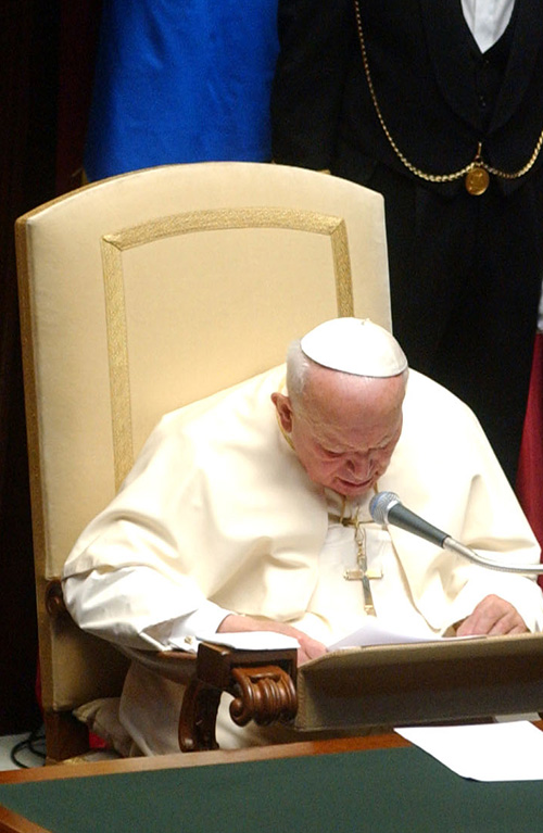 Giovanni Paolo II a Montecitorio