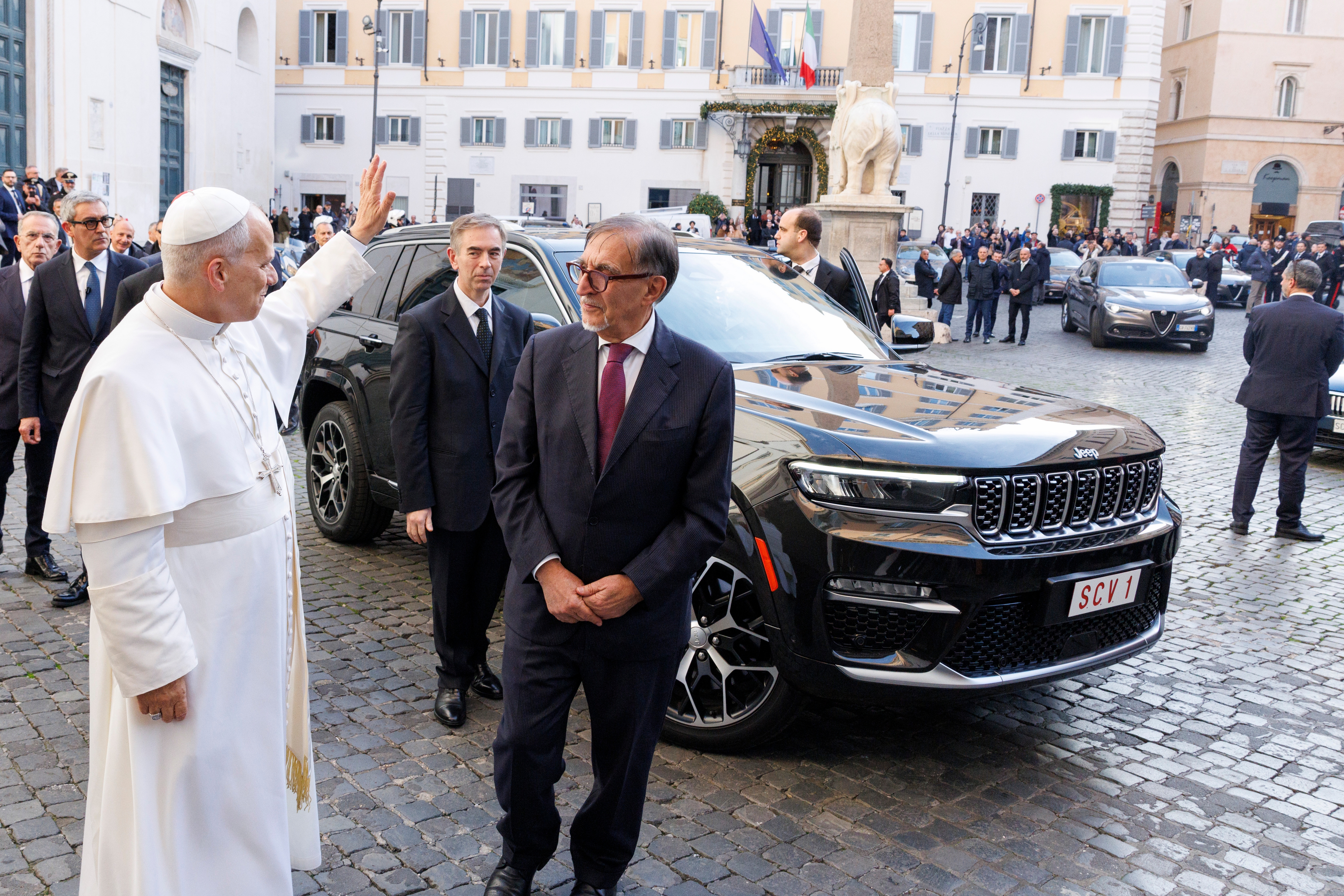 L'arrivo di Leone XIV in Senato