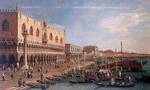 MILANO, Castello Sforzesco<br />
Venezia: la Riva degli Schiavoni verso est<br />
Olio su tela, 110.5 x 185.5 cm