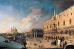 REGNO UNITO, collezione privata<br />
Venezia: Riva degli Schiavoni con il Palazzo Ducale<br />
Olio su tela, 46 x 76 cm
