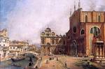 DRESDA, Gemäldegalerie Alte Meister<br />
Canaletto, Venezia: Campo Santi Giovanni e Paolo<br />
Olio su tela, 125 x 165 cm