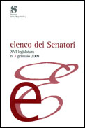 Elenco dei Senatori XVI legislatura n.3 gennaio 2009