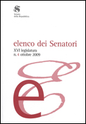 Elenco dei Senatori XVI Legislatura n.4 ottobre 2009