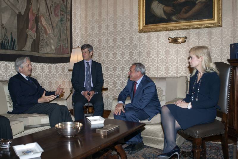 Il Presisdente Grasso riceve in visita l'Ambasciatore britannico Christopher Prentice
