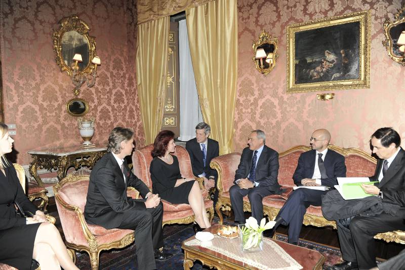 Il Presidente del Senato incontra la Presidente del Parlamento della Lettonia, Solvita Aboltina, e la sua delegazione