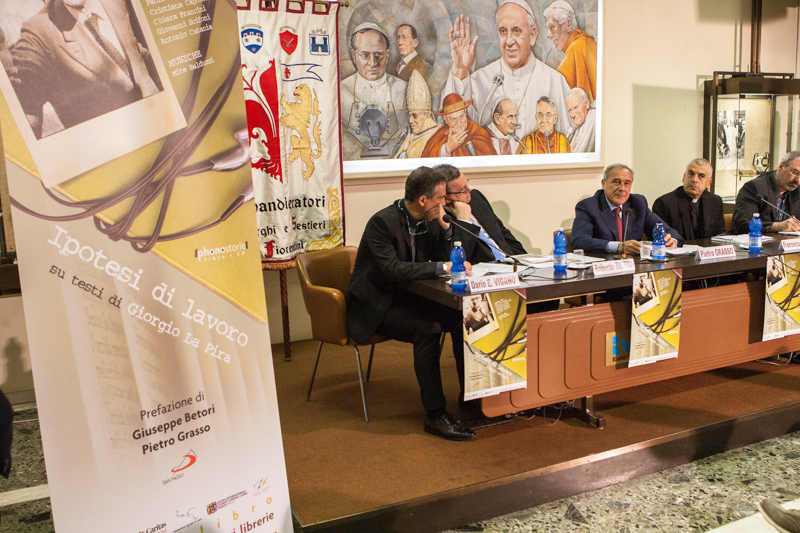Il Presidente Grasso interviene alla Conferenza stampa di presentazione dell'audiolibro dedicato a Giorgio La Pira 
