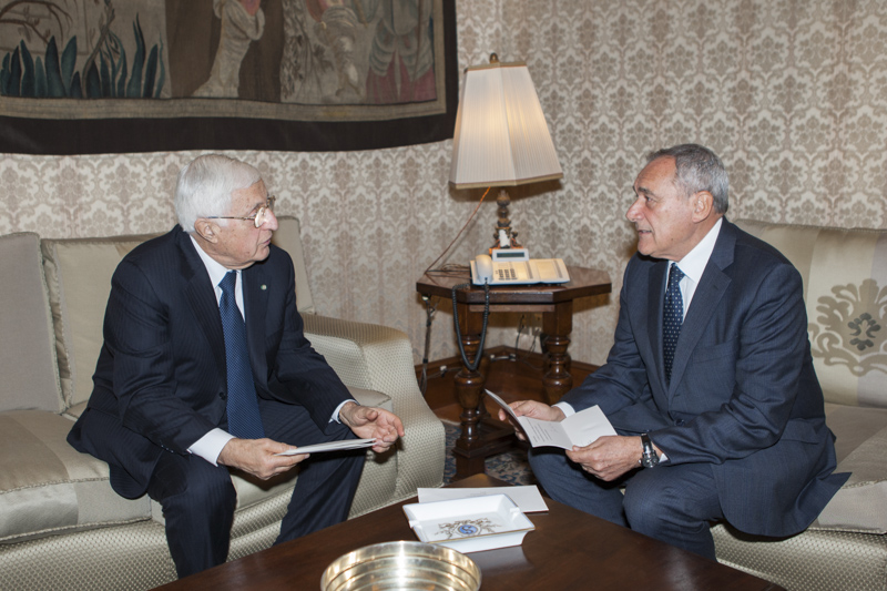 Il Presidente Grasso con il Segretario Generale della Presidenza della Repubblica, Donato Marra.